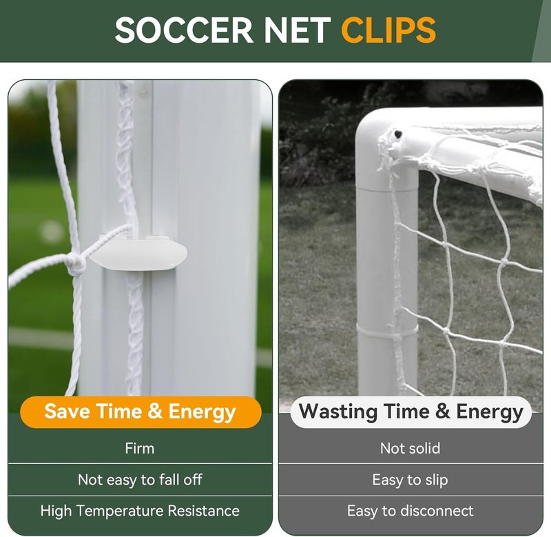 HEBRAR Soccer Net Clips for Goal, Durable Nylon Soccer Goal Net Clips, Soccer Goal Clips Fit for Most Goal Net Systems Games Playgrounds, Football Net Clips for Soccer Net Accessories 50 PCS - Image 4